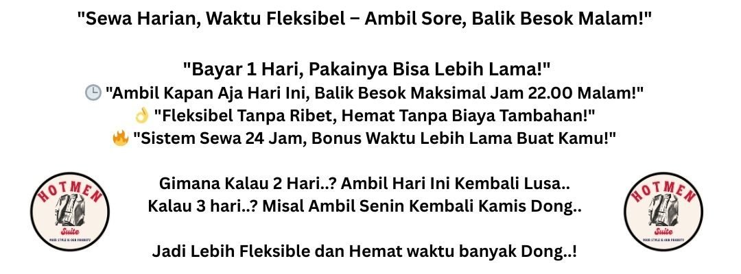 Harga sewa jas Jogja hotmen suite